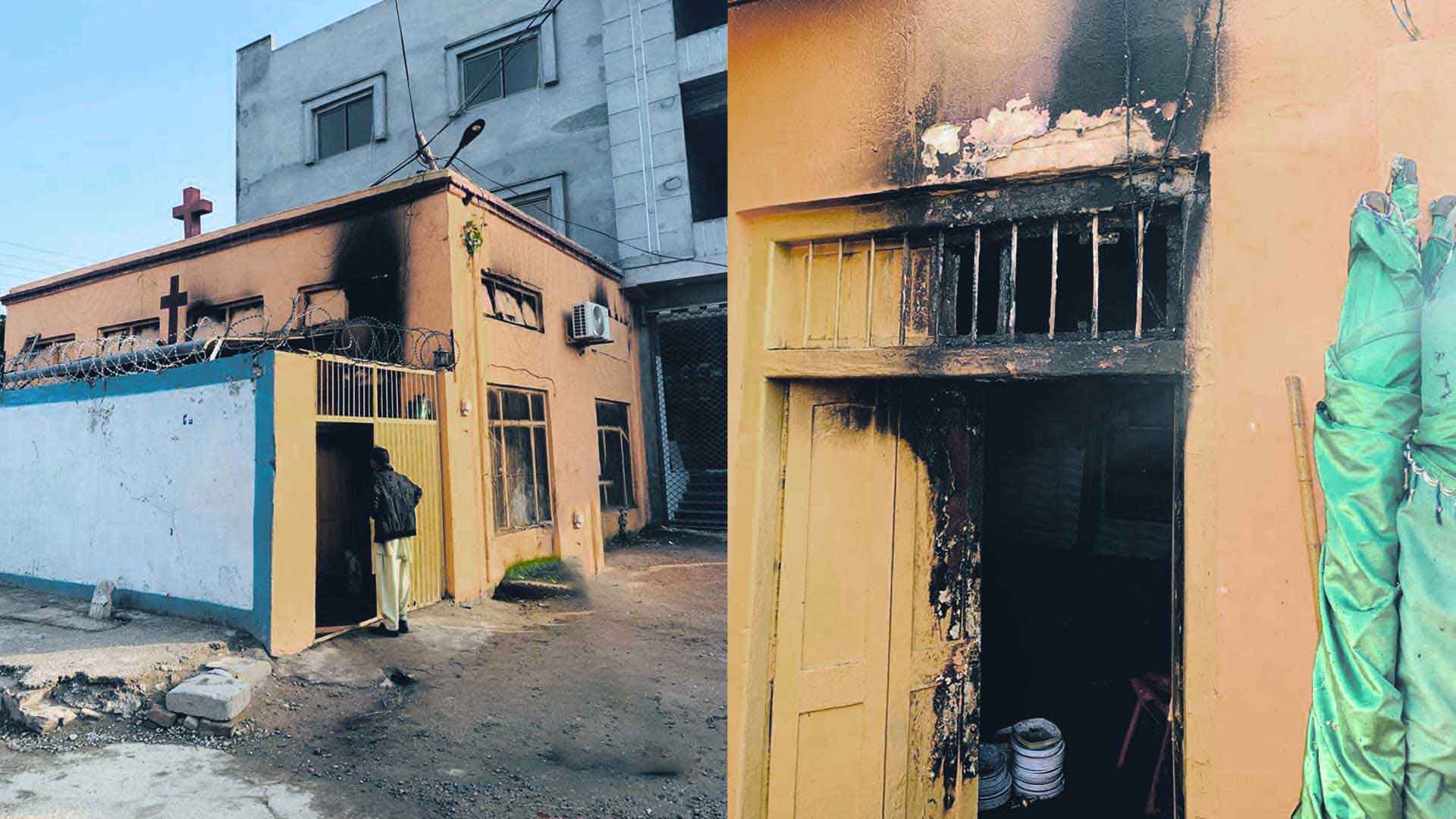 Igreja incendiada em Gujar Khan, Paquistão | Perseguição religiosa