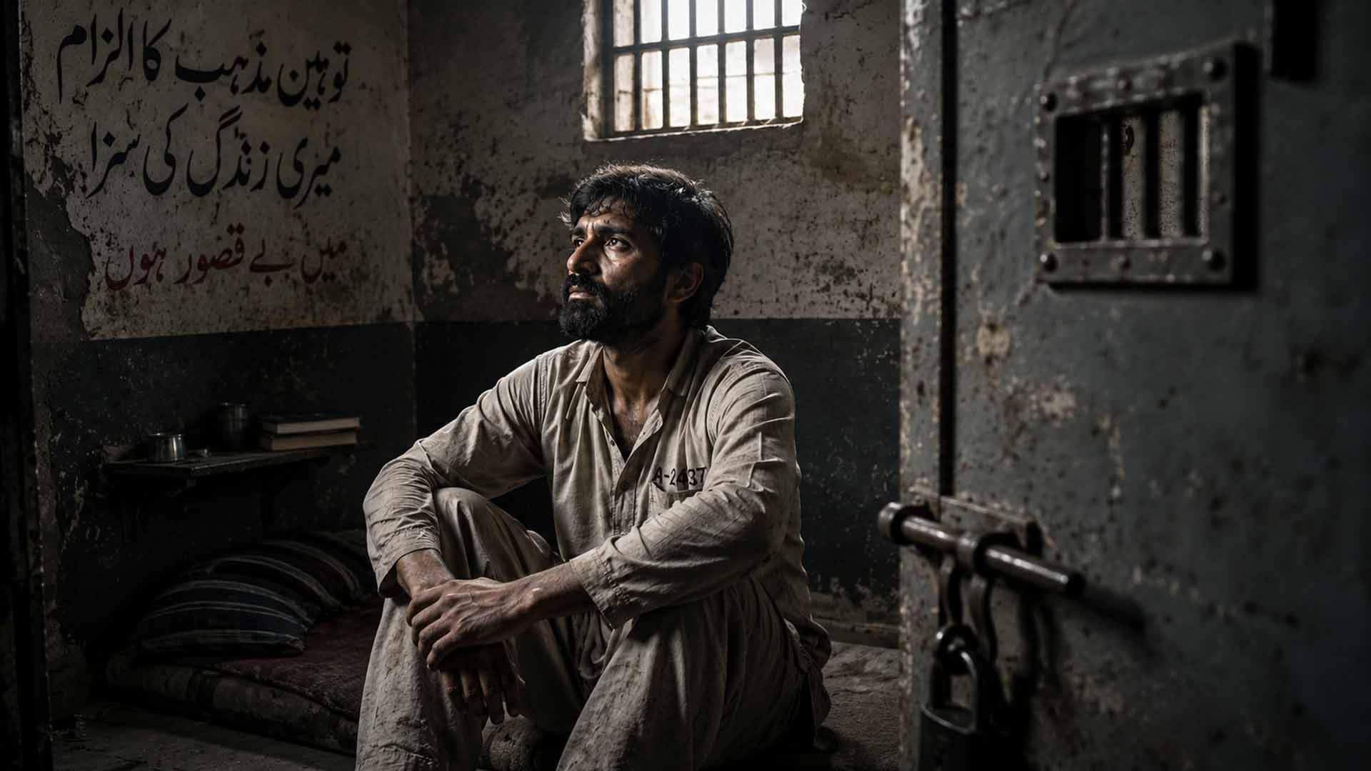 Police protecting a person accused of blasphemy from mob violence in Pakistan – illustrative image
