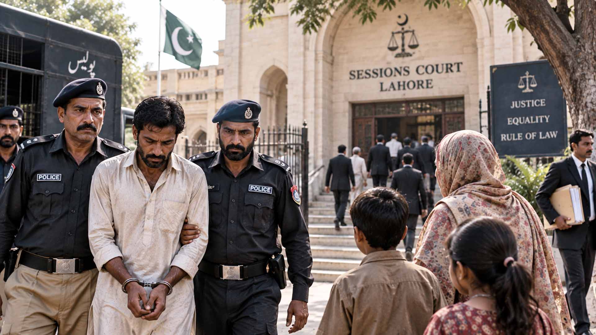 Stages of a blasphemy case in Pakistan from police investigation to court proceedings – illustrative image
