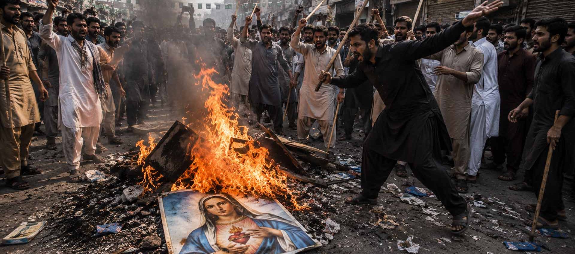 Christian community affected by violence following a blasphemy accusation in Pakistan – illustrative image